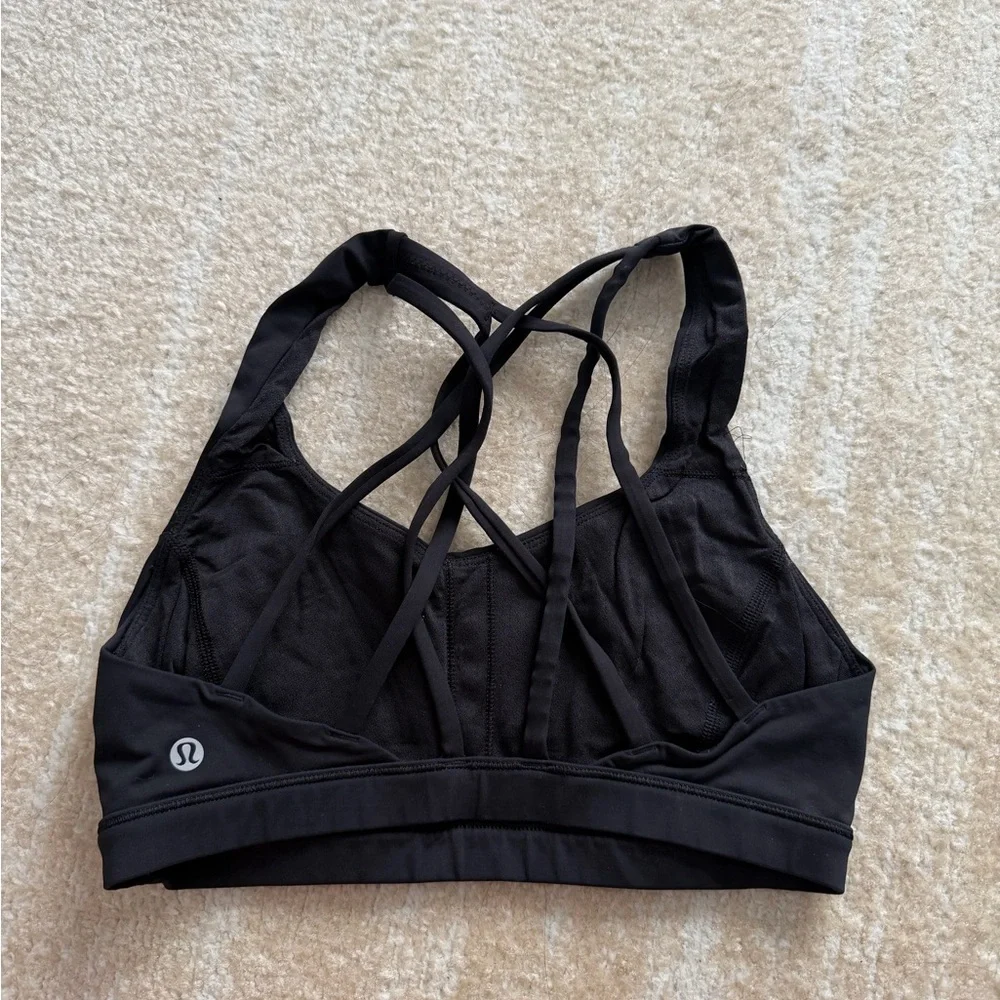 Lululemon Athletica Black Crossback Sports Bra